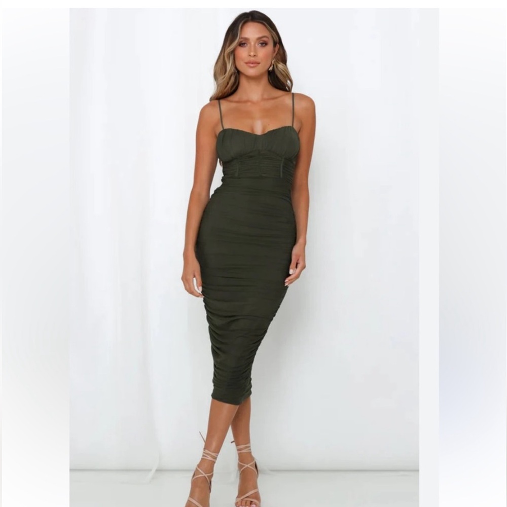 Hello Molly | Ruched Asymmetrical Gown - Picture 3 of 6